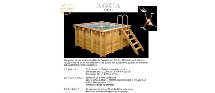 ▷ ▷ ▷ ▷ Aquasport bassin bois d'Aquathérapie